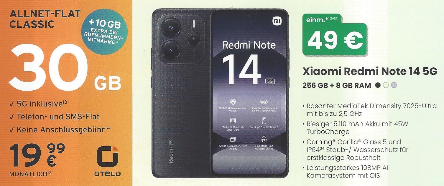 Otelo S2 Redmi Note 14